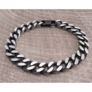 Amigaz Amigaz Cuban flat file Stainless Steel bracelet