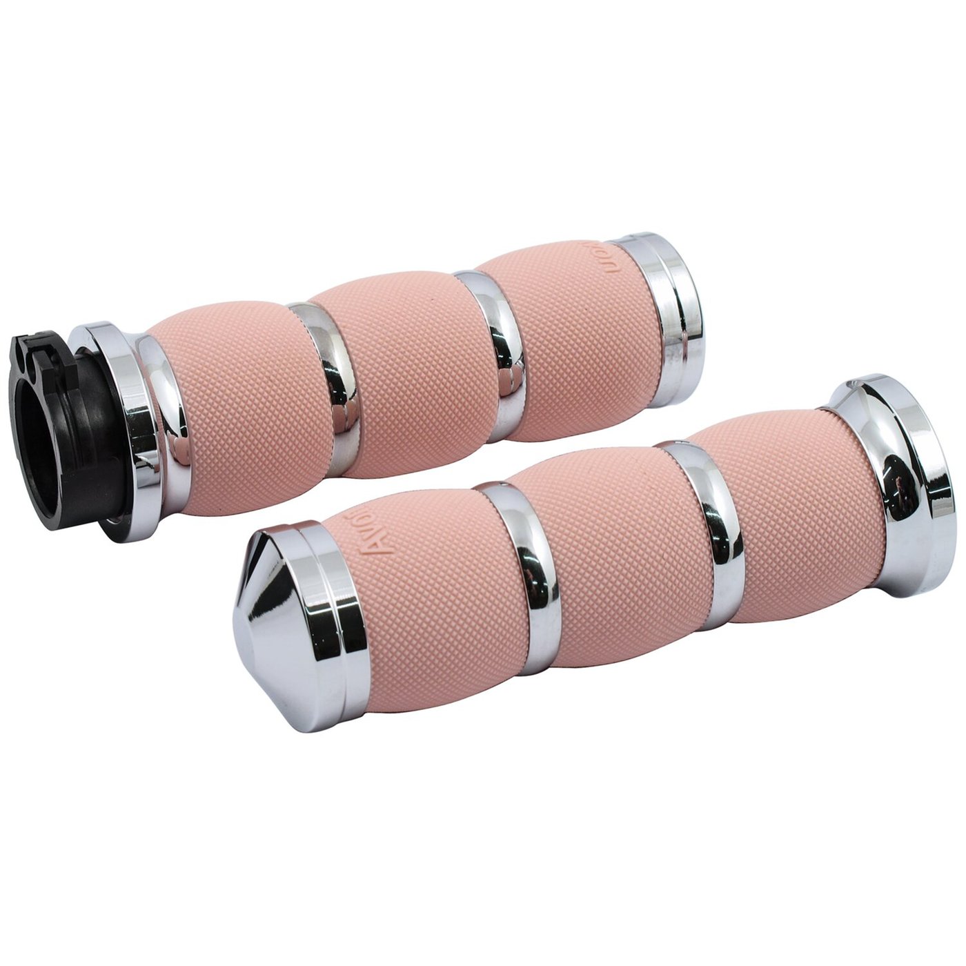Avon Grips Avon, Air Cushioned grip set. Chrome/Pink rubber