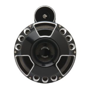 Arlen Ness Arlen Ness, billet horn kit, Deep Cut. Black CC