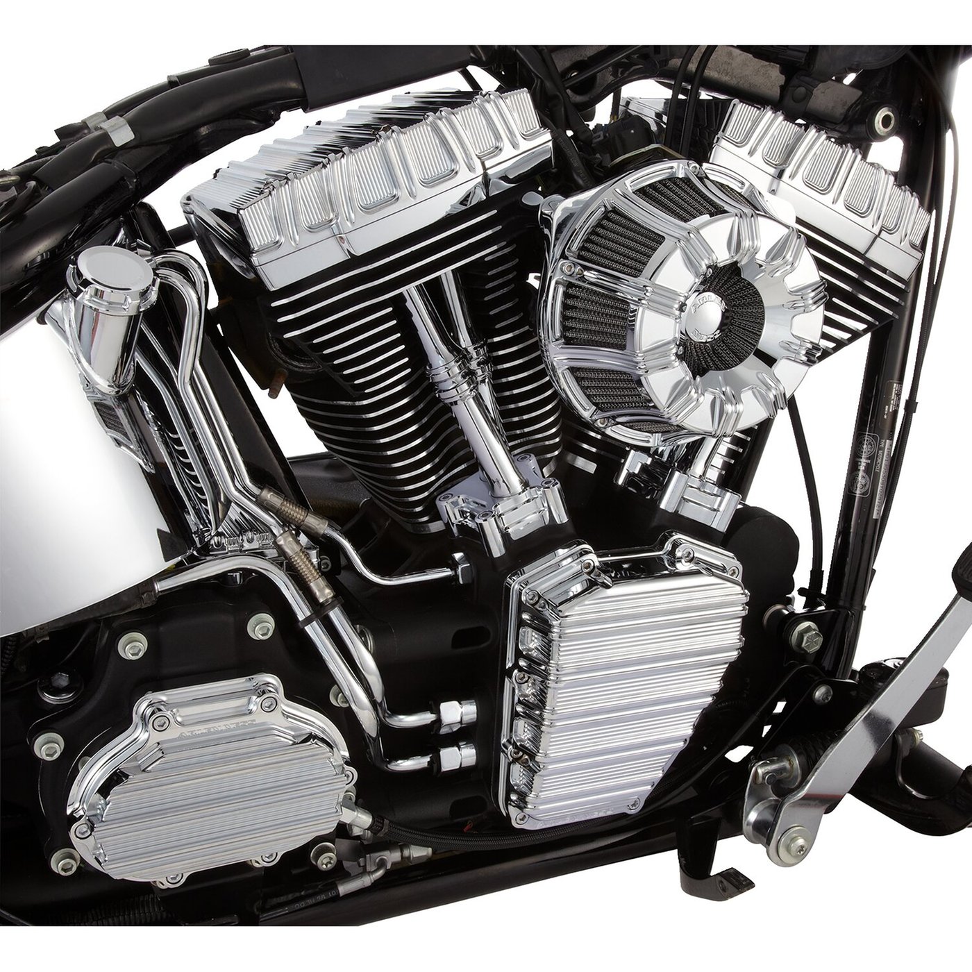 Arlen Ness Arlen Ness, 10-Gauge rocker cover set. Chrome - Image 2