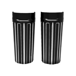 Arlen Ness Arlen Ness, fork boots 10-Gauge +2". Black contrast machined