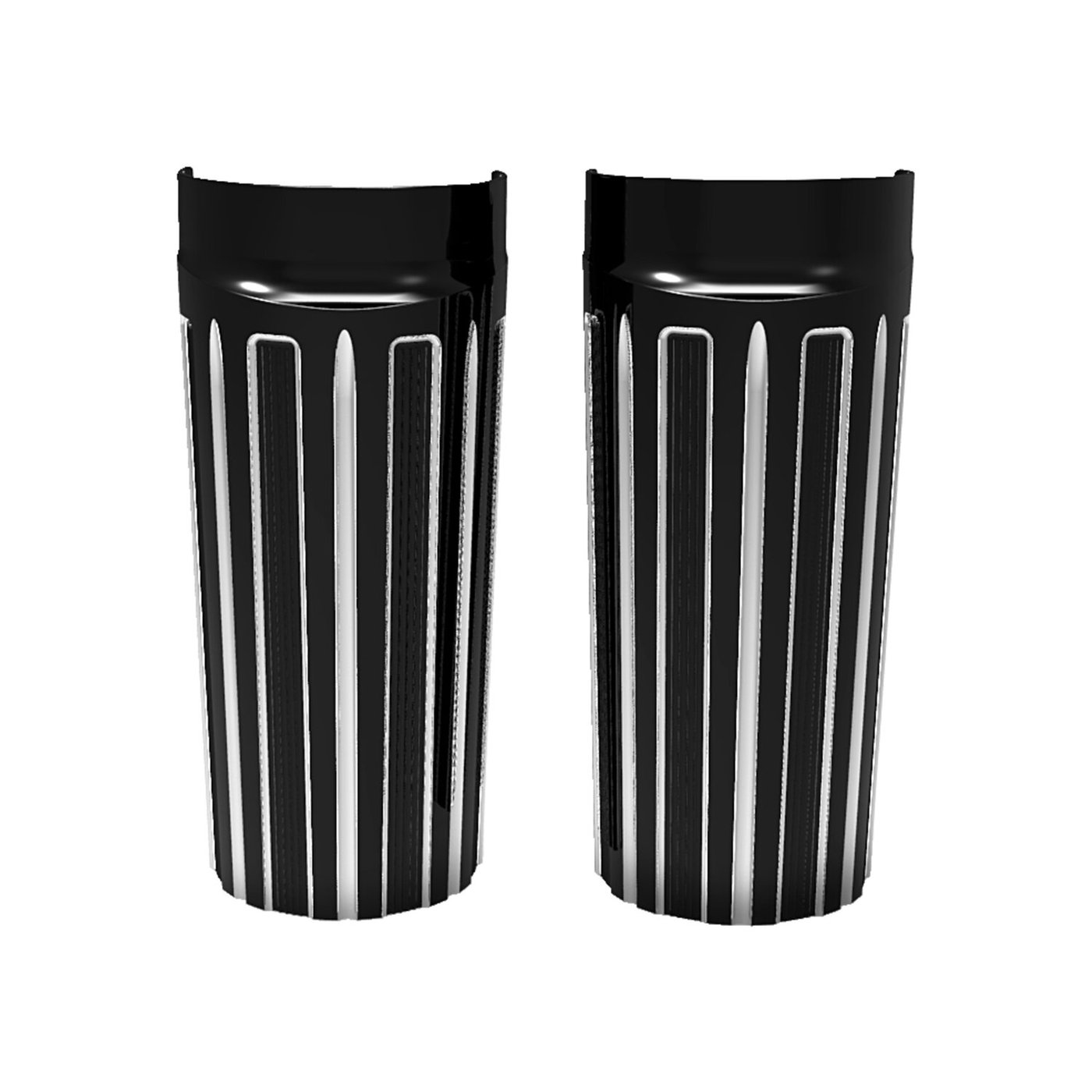 Arlen Ness Arlen Ness, fork boots 10-Gauge +2". Black contrast machined