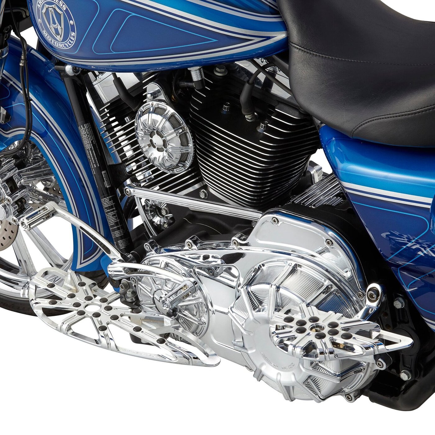 Arlen Ness Arlen Ness, 10-Gauge passenger floorboards. Chrome - Image 2