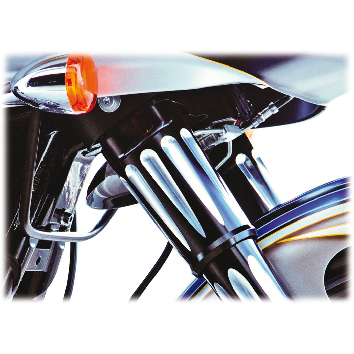 Arlen Ness Arlen Ness, Deep Cut fork boots. Black contrast machined - Image 2