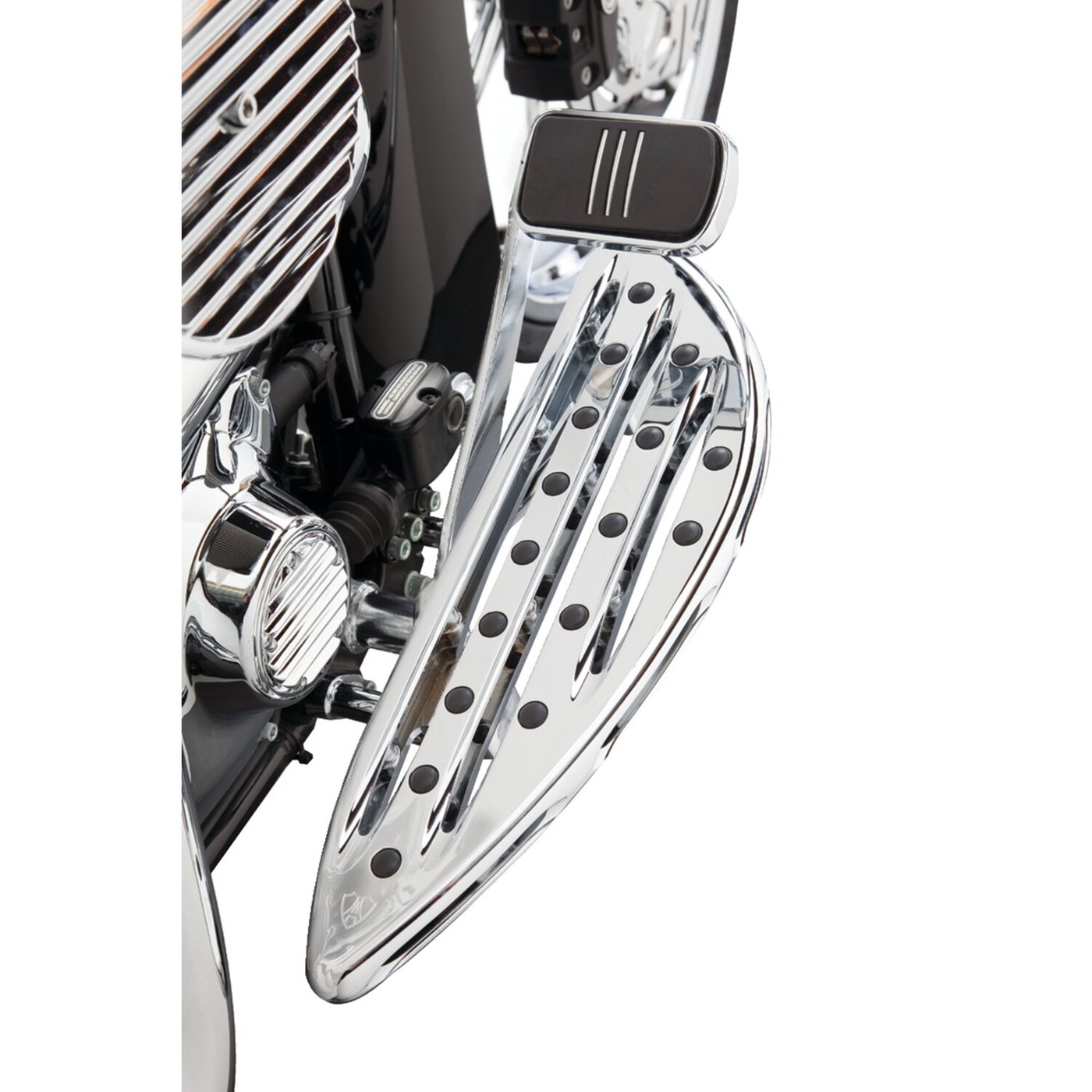 Arlen Ness Arlen Ness, 83-17 Deep Cut rider floorboards. Chrome