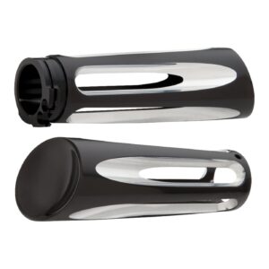 Arlen Ness Arlen Ness, billet Deep Cut handlebar grips. Black