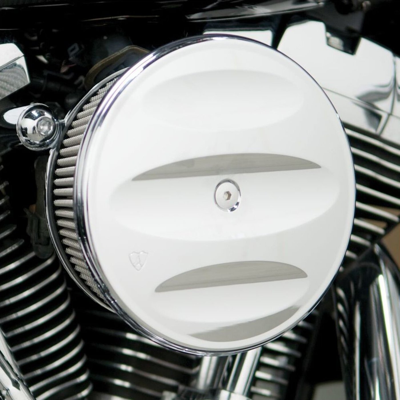 Arlen Ness Arlen Ness, Stage 2 Big Sucker air cleaner. Scalloped chrome