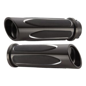 Arlen Ness Arlen Ness, billet Deep Cut Comfort grips. Black