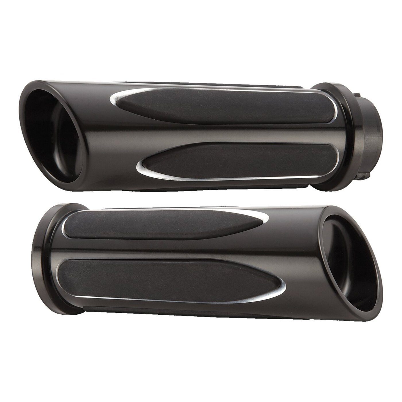 Arlen Ness Arlen Ness, billet Deep Cut Comfort grips. Black