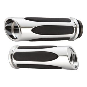 Arlen Ness Arlen Ness, billet Deep Cut Comfort grips. Chrome