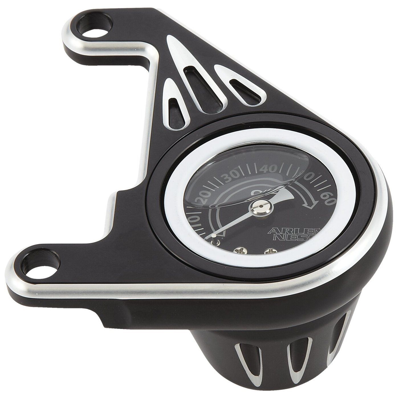 Arlen Ness Arlen Ness, oil pressure gauge kit. Deep Cut, black