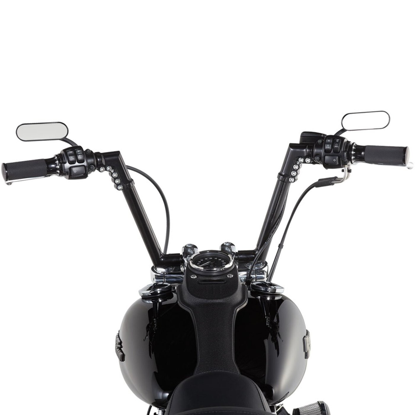 Arlen Ness Arlen Ness, 1-1/4" modular Mini Apes. Black, 10" rise - Image 2