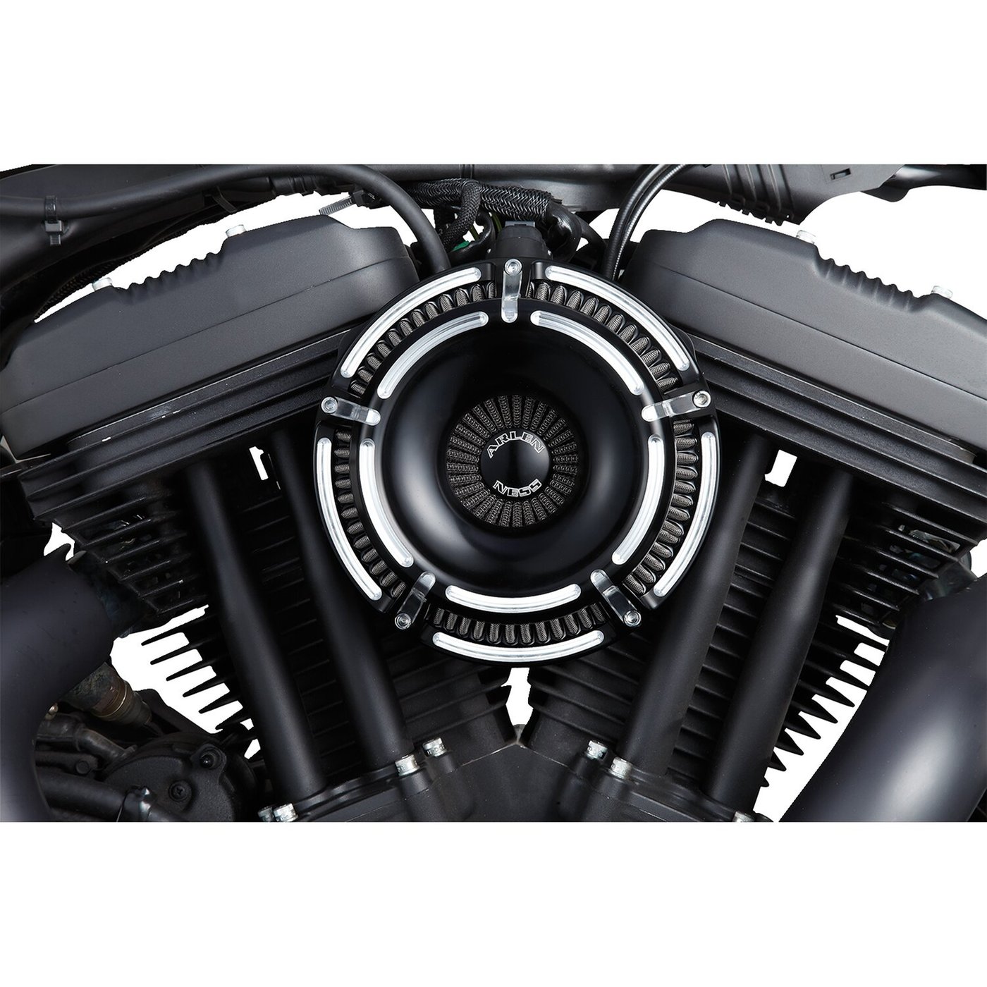 Arlen Ness Arlen Ness, inverted air cleaner kit 'Slot Track'. Black CC - Image 2