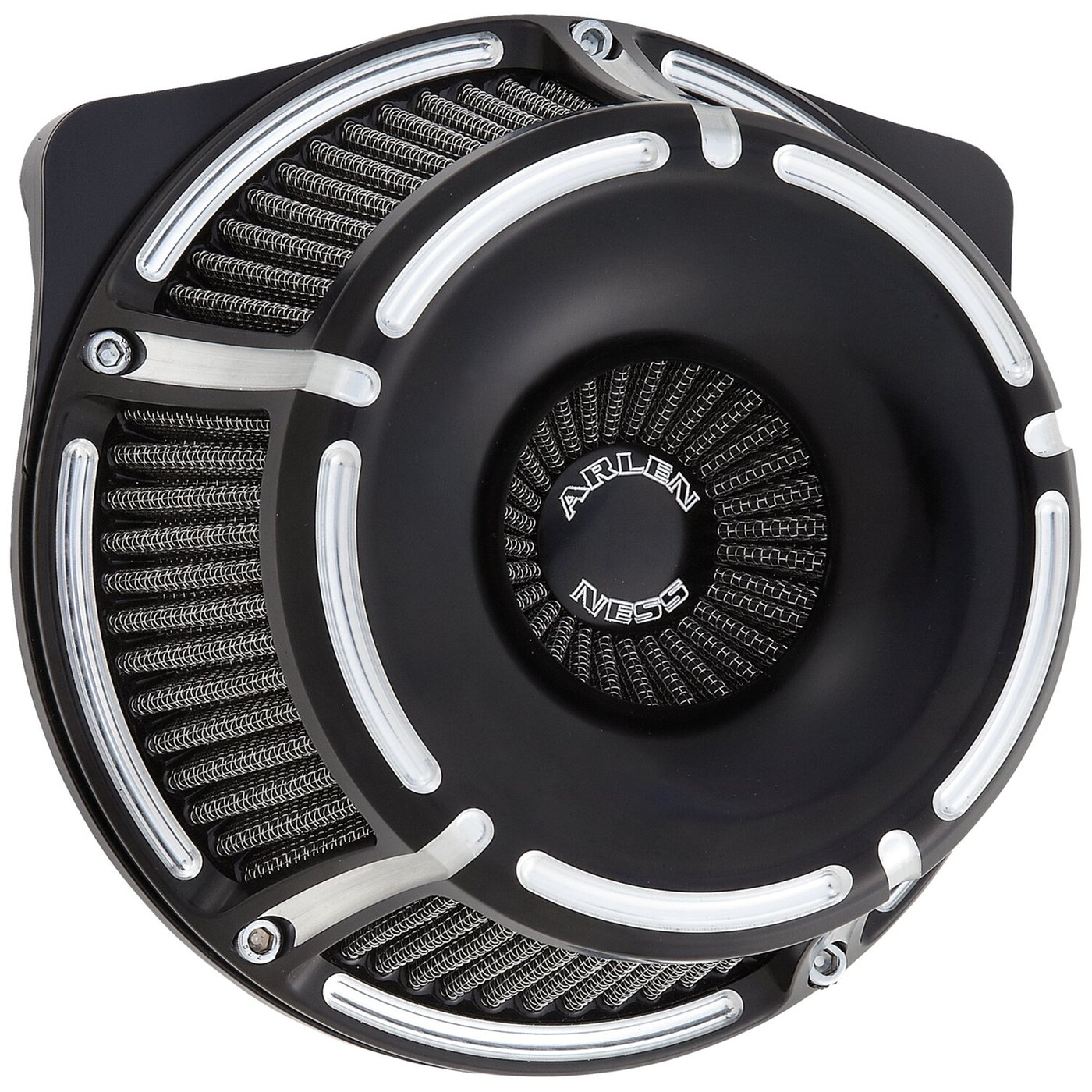 Arlen Ness Arlen Ness, inverted air cleaner kit 'Slot Track'. Black CC
