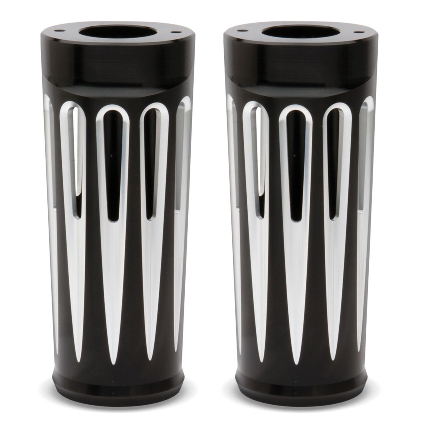 Arlen Ness Arlen Ness, Deep Cut fork boots +2". Black contrast machined
