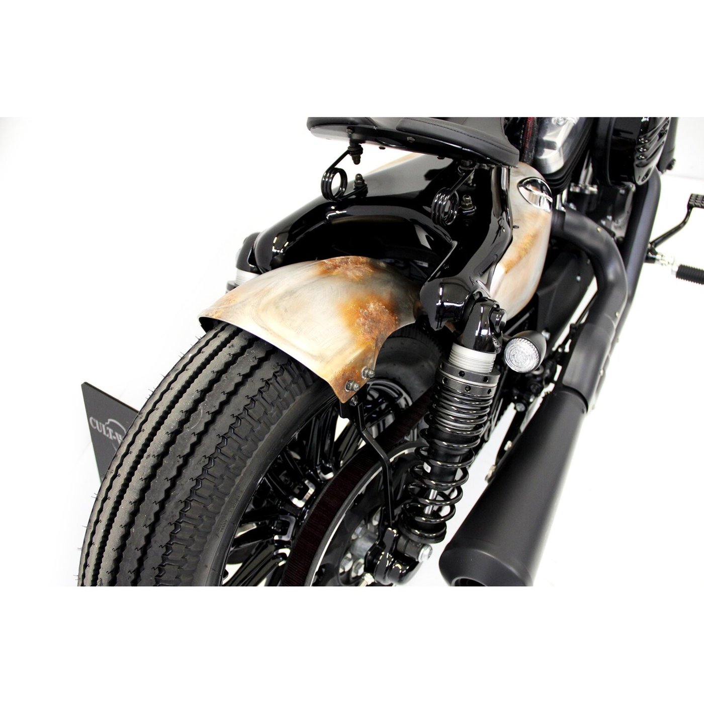 Cult-Werk Cult-Werk, XL Sportster swingarm fender. Matte black - Image 2