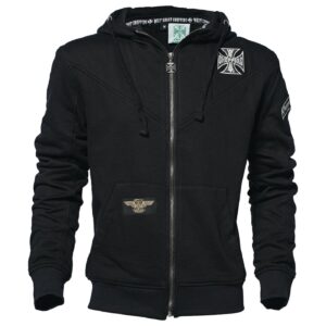West Coast Choppers WCC OG Classic Panel zip hoodie black