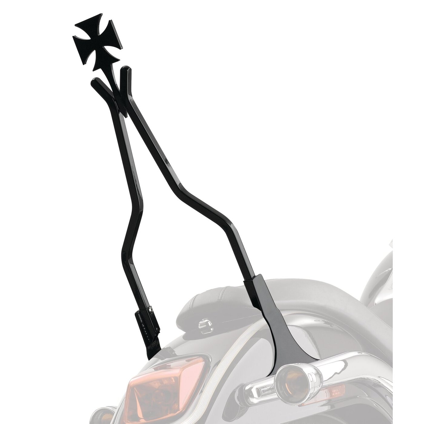 Cycle Visions Cycle Visions, rigid sissy bar side plates. Black