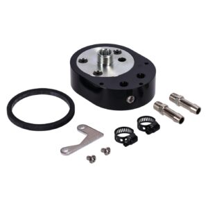 Jagg Jagg, offset oil filter adapter with thermostat. Black