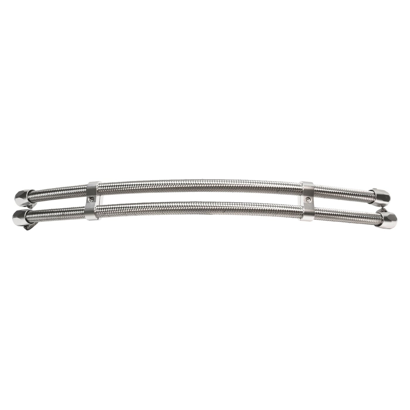 Jagg Jagg, braided 3/8" oil hose upgrade kit. Silver - Image 2