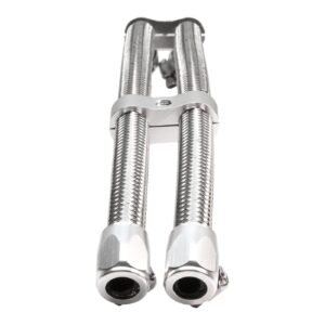 Jagg Jagg, braided 3/8" oil hose upgrade kit. Silver