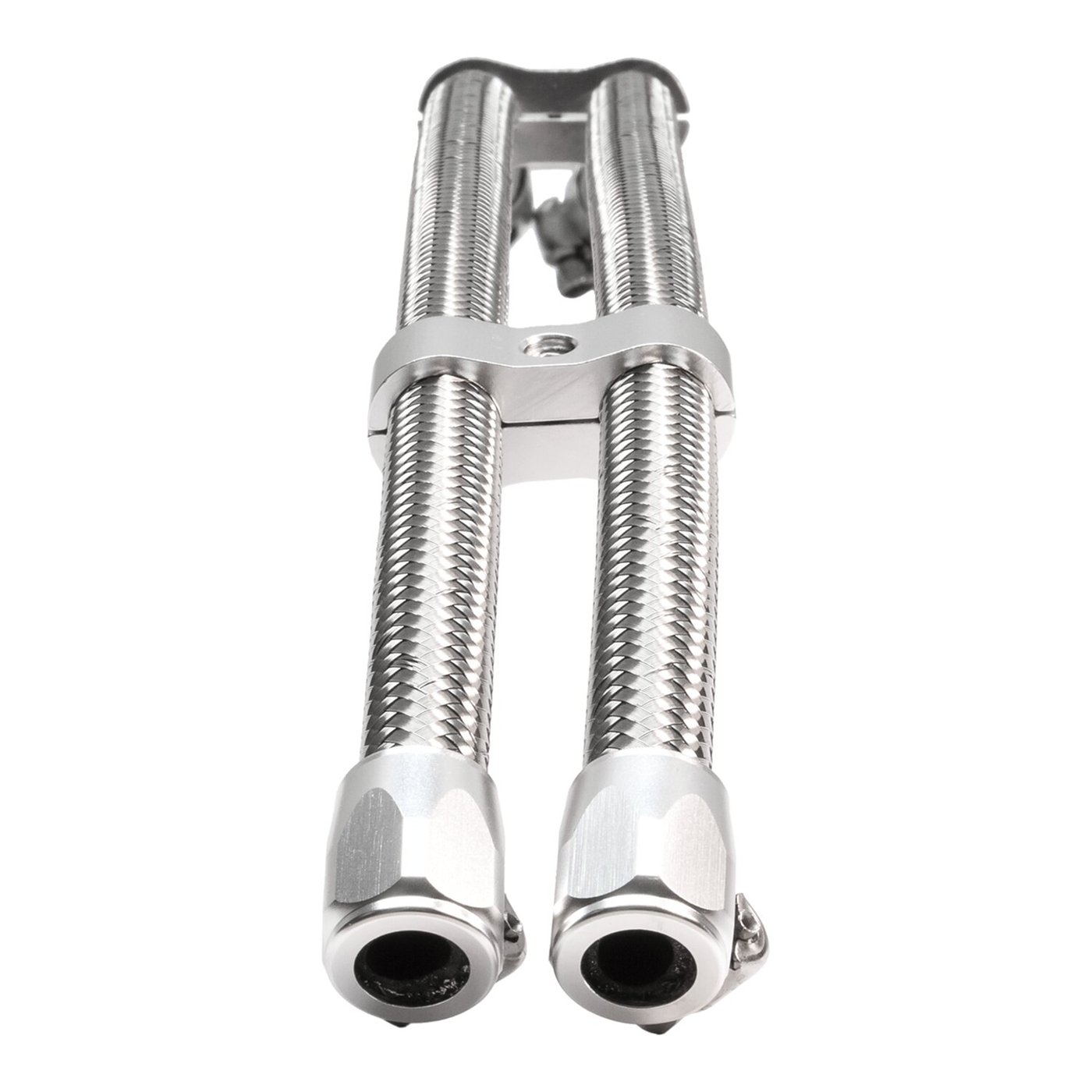 Jagg Jagg, braided 3/8" oil hose upgrade kit. Silver