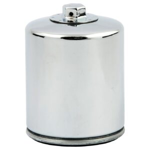 K&N K&N, spin-on oil filter, with top nut. Chrome