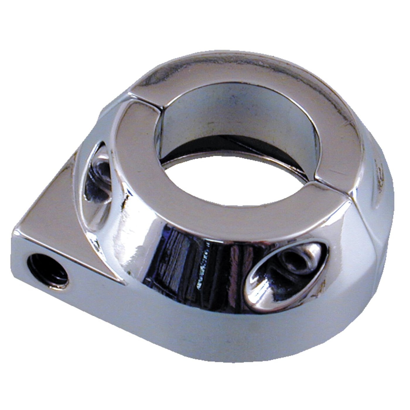 MCS Custom throttle clamp, single cable. Chrome