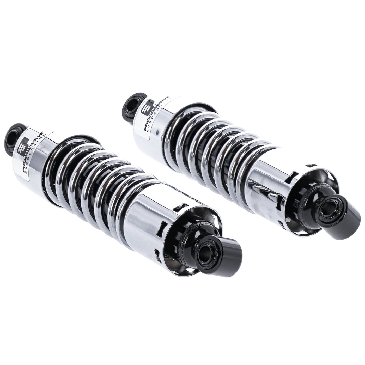 Progressive Suspension PS, Model 412 shock set. 12.5". Chrome. STD duty - Image 2
