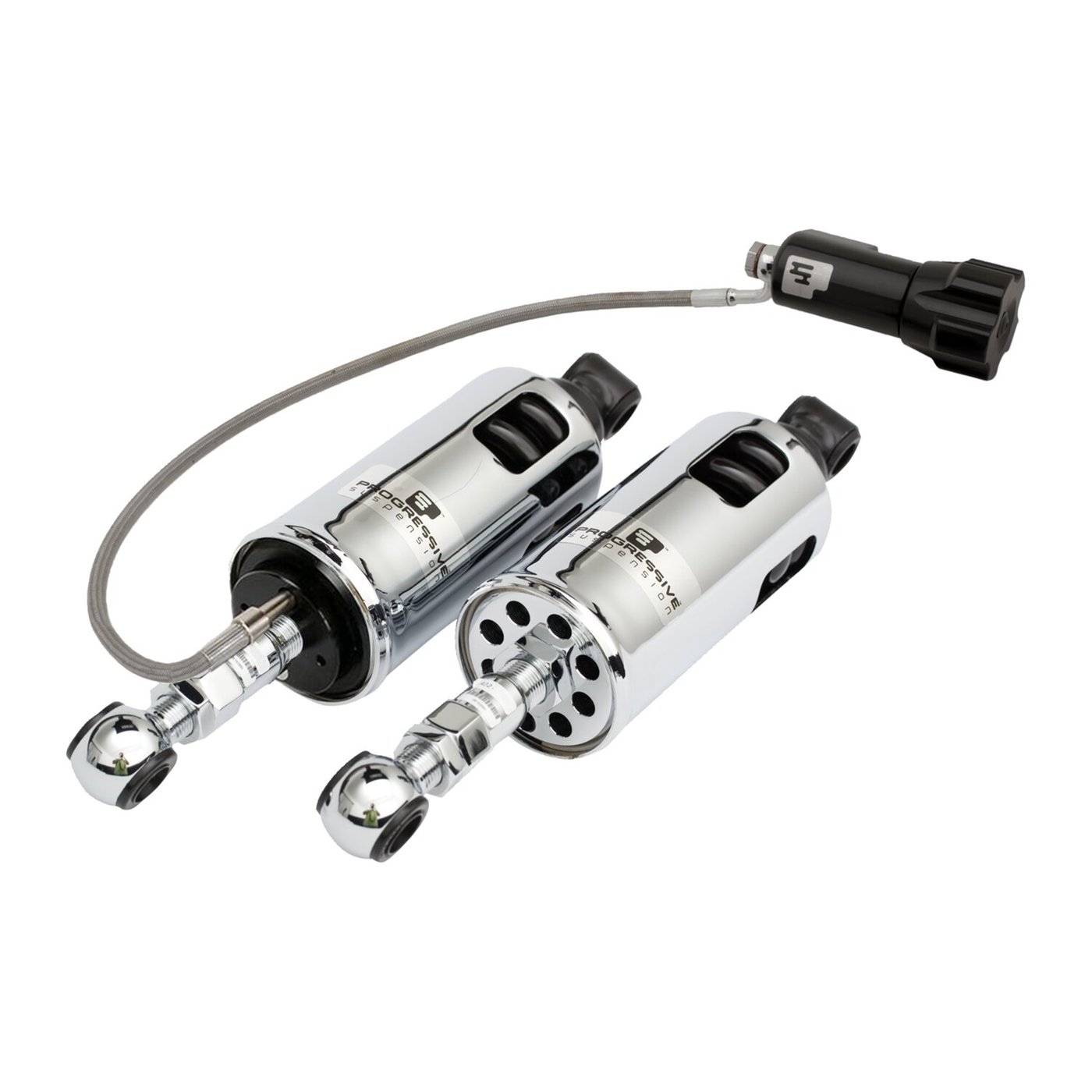 Progressive Suspension PS, 422 series shocks. STD to -2". STD Duty. RAP. Chrome
