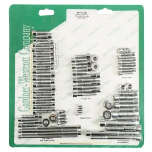 Gardner-Westcott Motor screw set. Polished chrome allen