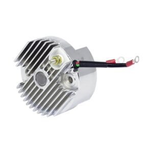 MCS Solid-state 12-v voltage finned regulator. Chrome