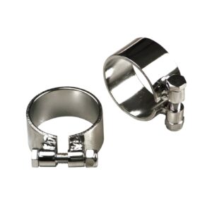MCS XL Sportster heavy duty extra wide header clamps. Chrome