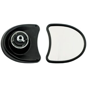 MCS Touring fairing mount mirror kit. Single vision, black