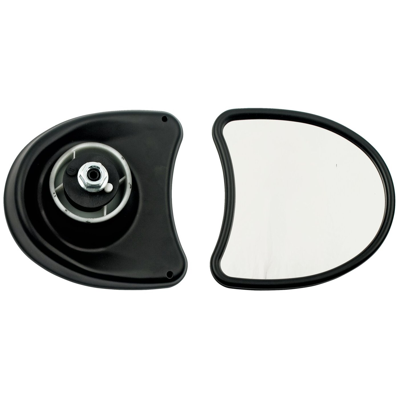MCS Touring fairing mount mirror kit. Single vision, black