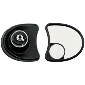 MCS Touring fairing mount mirror kit. Dual vision, black
