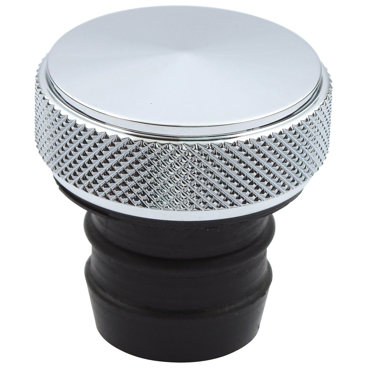 MCS Oil tank fill plug, peaked. Chrome
