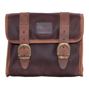 Longride Longride, 'Mini' waxed cotton saddlebag. Marron Brown
