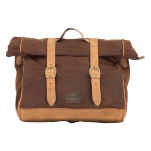 Longride Longride, 'Old Chopper' waxed cotton saddlebag. Marron Brown