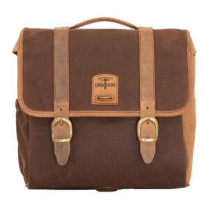 Longride Longride, 'Classic' waxed cotton saddlebag. Marron Brown