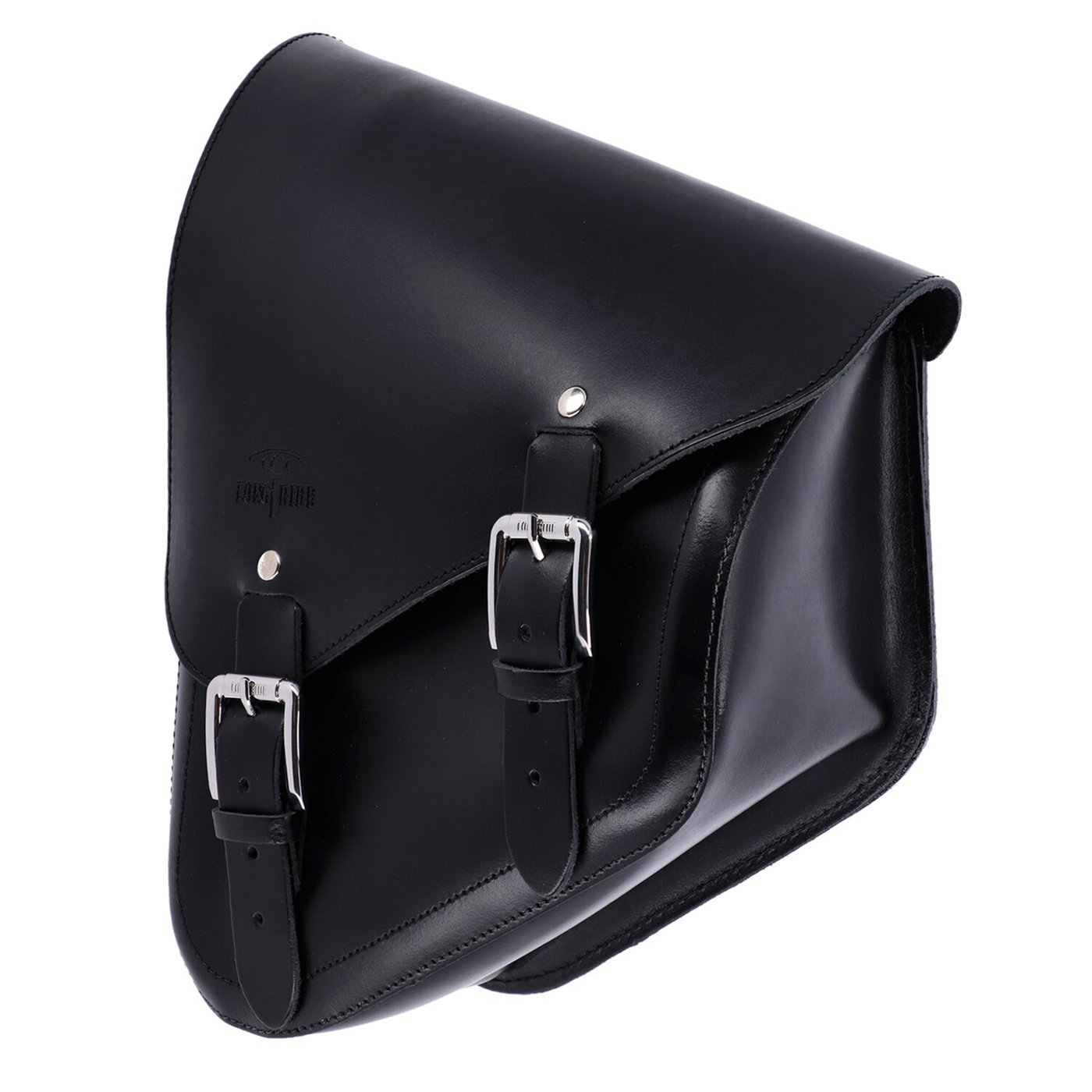 Longride Longride, swingarm bag. Smooth, black leather - Image 2