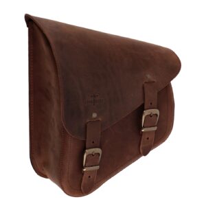 Longride Longride, swingarm bag. Smooth, brown leather