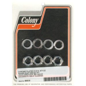 Colony Colony, rocker shaft end nut kit. Chrome