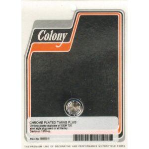 Colony Colony, timing plug. OEM style allen. Chrome