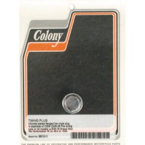 Colony Colony, timing/drain plug. OEM style hex. Chrome