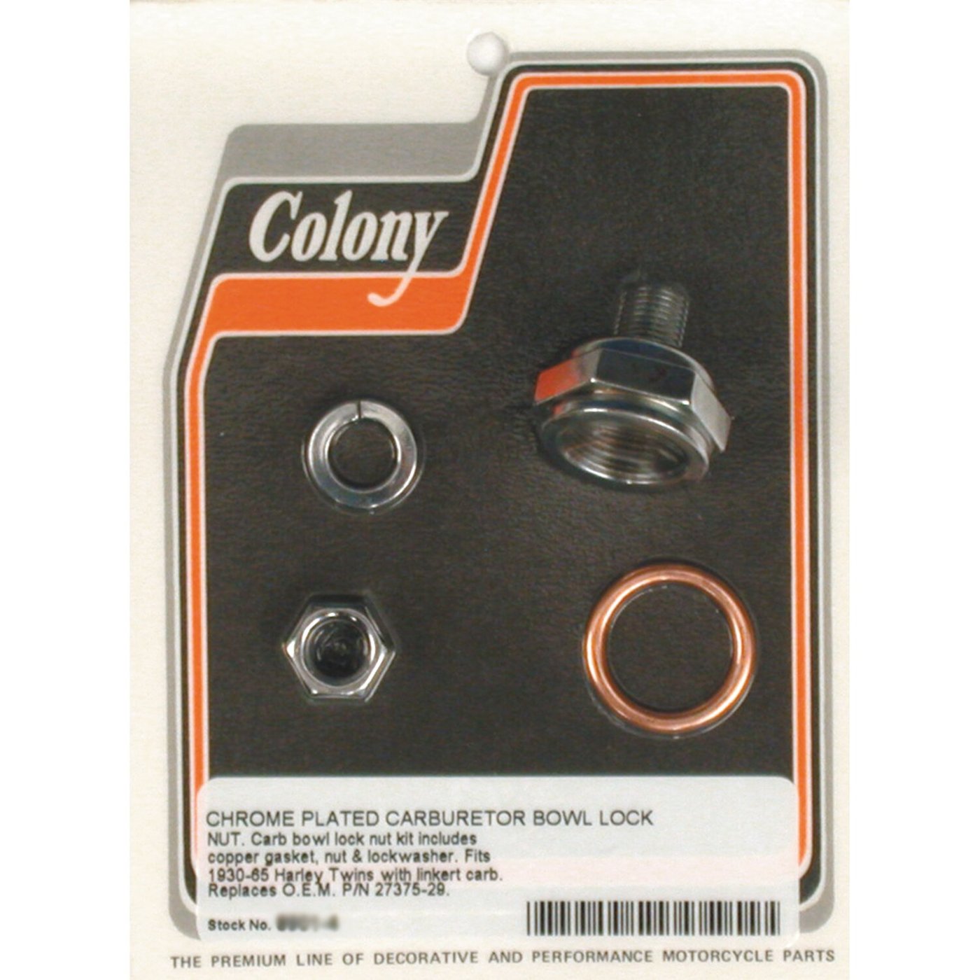 Colony Colony linkert carb bowl lock nut kit