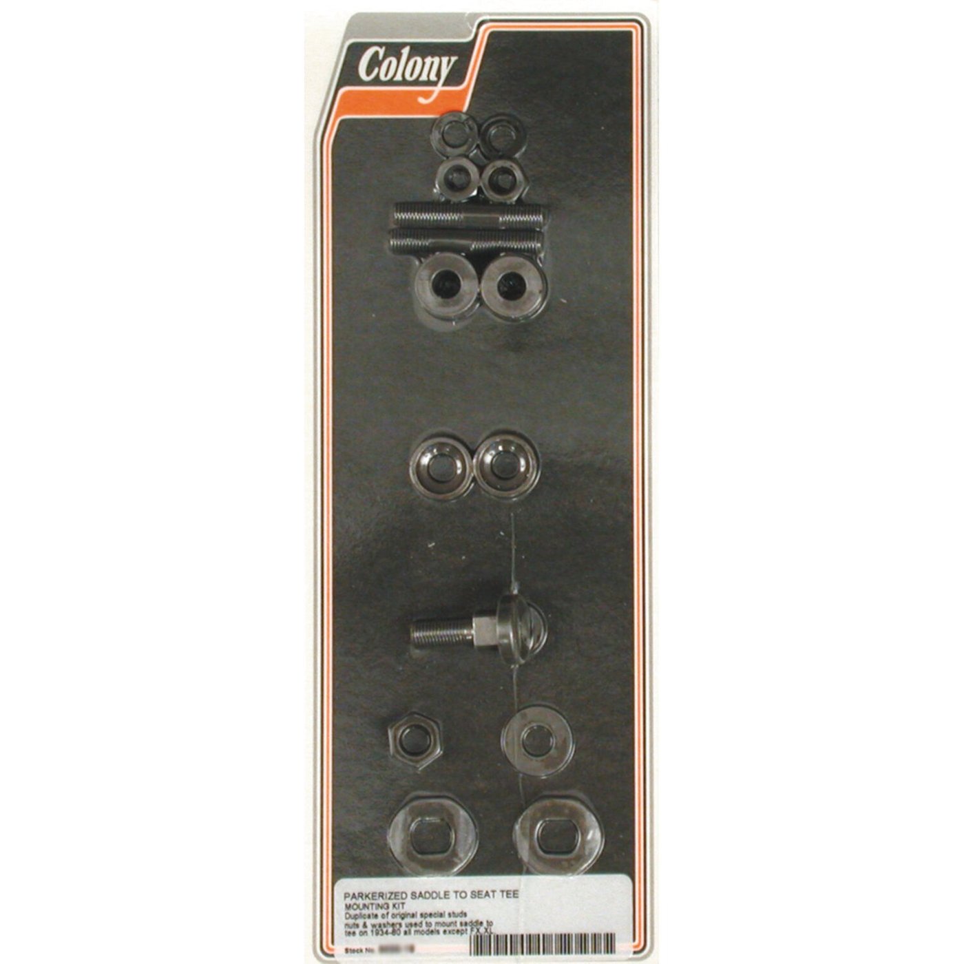 Colony Colony, solo seat mount installation hardware kit