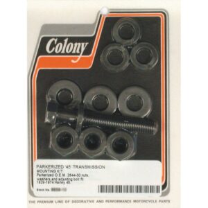Colony Colony, transmission mount kit. Black parkerized