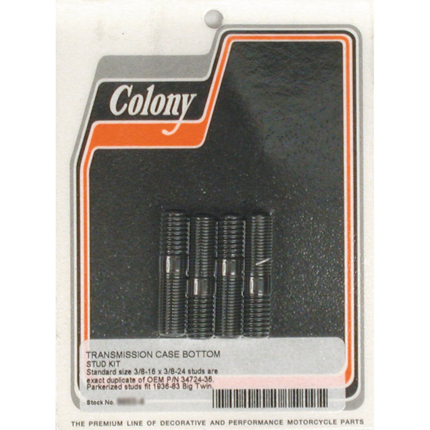 Colony Colony, transmission to mount plate studs