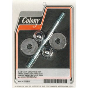Colony Colony, gas tank mount kit. Chrome Acorn